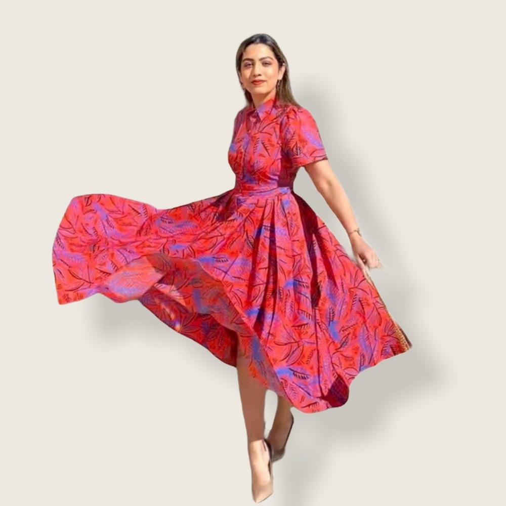 Alexis Target Tropical Leaf Shirtdress